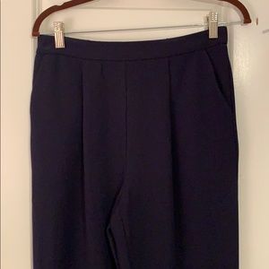Navy blue, cropped pants